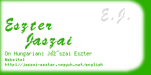eszter jaszai business card